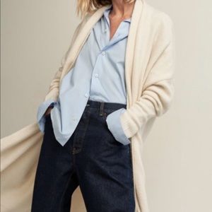 Zara medium long line coat-again . Off white, cream colour